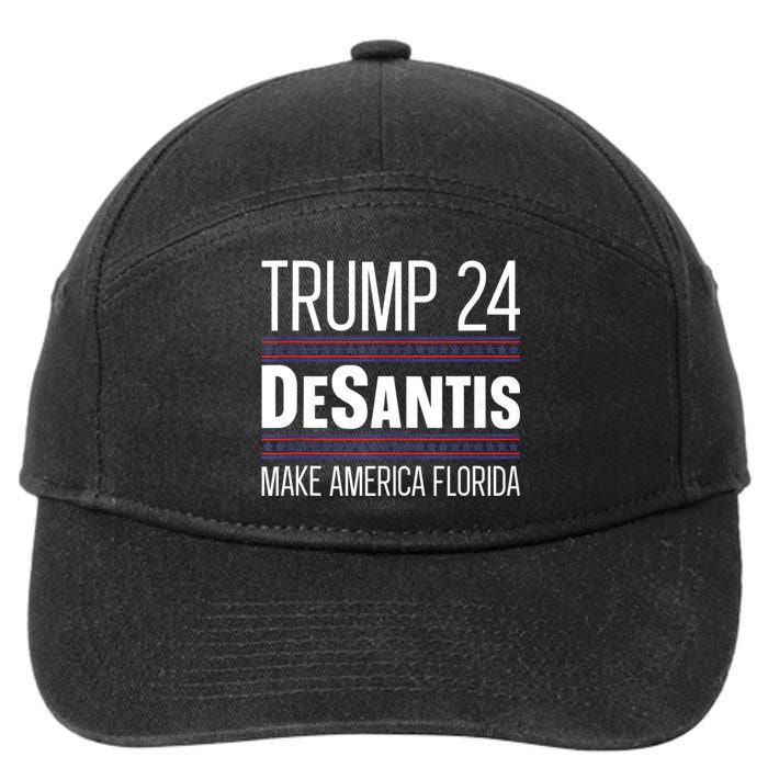 2024 Election Desantis Trump Make America Florida 7-Panel Snapback Hat