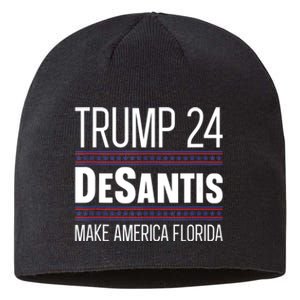 2024 Election Desantis Trump Make America Florida Sustainable Beanie