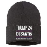 2024 Election Desantis Trump Make America Florida Sustainable Knit Beanie