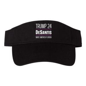 2024 Election Desantis Trump Make America Florida Valucap Bio-Washed Visor