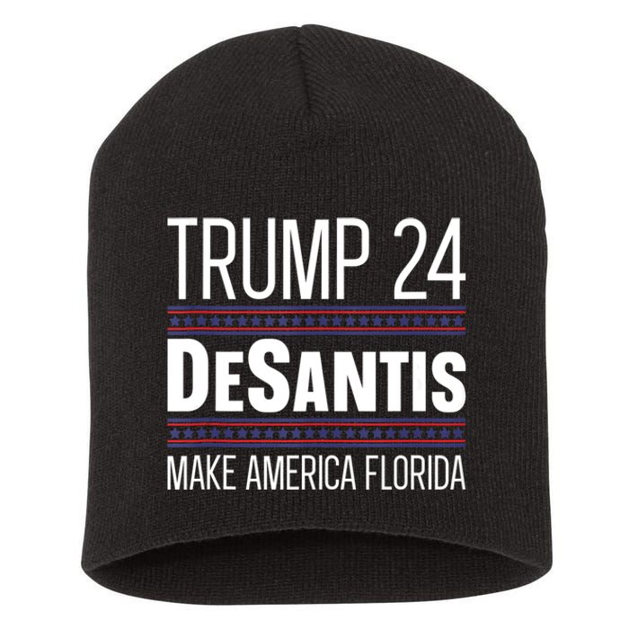 2024 Election Desantis Trump Make America Florida Short Acrylic Beanie