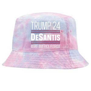 2024 Election Desantis Trump Make America Florida Tie-Dyed Bucket Hat