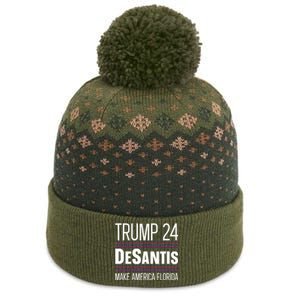 2024 Election Desantis Trump Make America Florida The Baniff Cuffed Pom Beanie