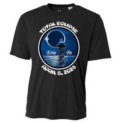 2024 Eclipse Erie Pa Tower Lake Ere April Path Of Totality Cooling Performance Crew T-Shirt