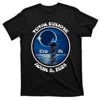 2024 Eclipse Erie Pa Tower Lake Ere April Path Of Totality T-Shirt