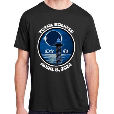 2024 Eclipse Erie Pa Tower Lake Ere April Path Of Totality Adult ChromaSoft Performance T-Shirt