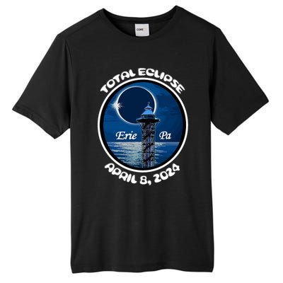 2024 Eclipse Erie Pa Tower Lake Ere April Path Of Totality Tall Fusion ChromaSoft Performance T-Shirt