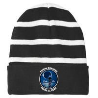 2024 Eclipse Erie Pa Tower Lake Ere April Path Of Totality Striped Beanie with Solid Band