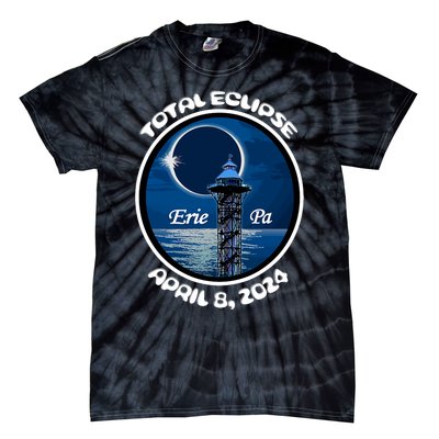 2024 Eclipse Erie Pa Tower Lake Ere April Path Of Totality Tie-Dye T-Shirt