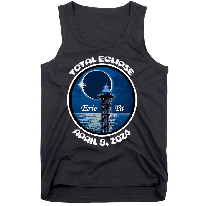 2024 Eclipse Erie Pa Tower Lake Ere April Path Of Totality Tank Top