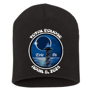 2024 Eclipse Erie Pa Tower Lake Ere April Path Of Totality Short Acrylic Beanie