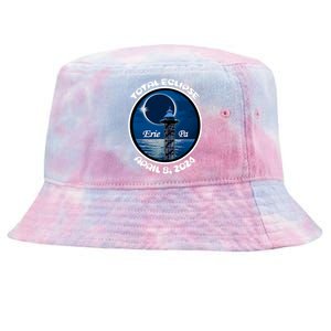 2024 Eclipse Erie Pa Tower Lake Ere April Path Of Totality Tie-Dyed Bucket Hat