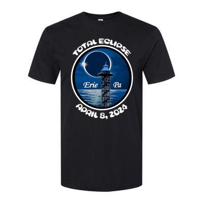 2024 Eclipse Erie Pa Tower Lake Ere April Path Of Totality Softstyle CVC T-Shirt