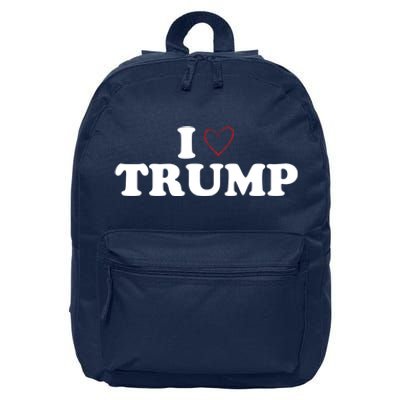 2024 Elections I Love Trump Heart Donald Show Your Support! 16 in Basic Backpack