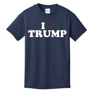 2024 Elections I Love Trump Heart Donald Show Your Support! Kids T-Shirt