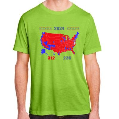 2024 Electoral Map Trump 312 Red 2024 Election Results Map Adult ChromaSoft Performance T-Shirt