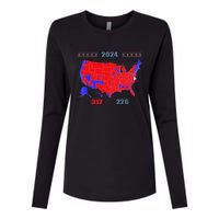 2024 Electoral Map Trump 312 Red 2024 Election Results Map Womens Cotton Relaxed Long Sleeve T-Shirt