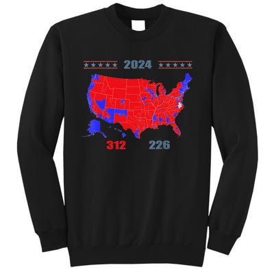 2024 Electoral Map Trump 312 Red 2024 Election Results Map Sweatshirt