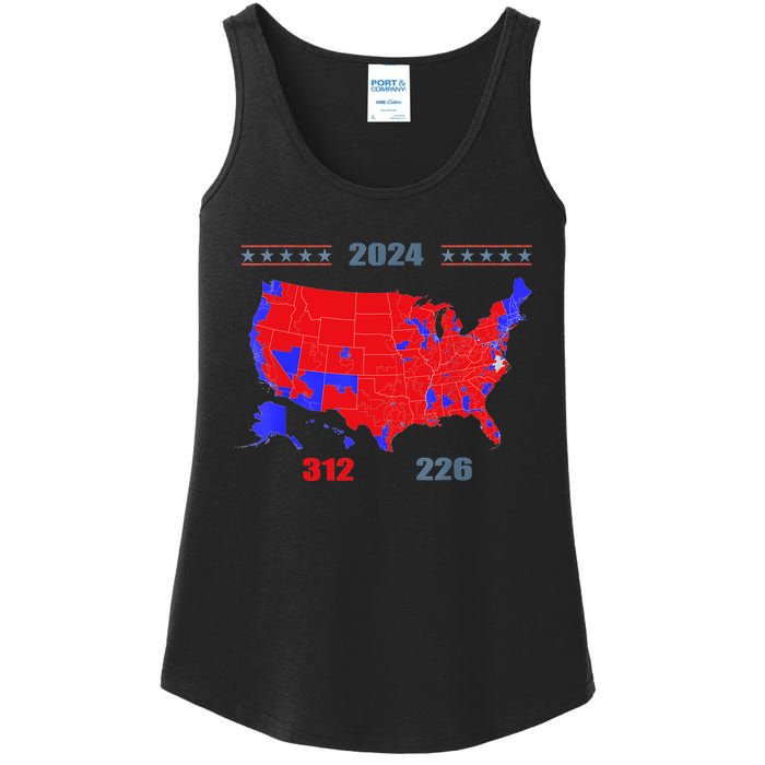 2024 Electoral Map Trump 312 Red 2024 Election Results Map Ladies Essential Tank