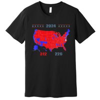 2024 Electoral Map Trump 312 Red 2024 Election Results Map Premium T-Shirt