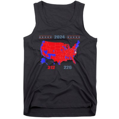 2024 Electoral Map Trump 312 Red 2024 Election Results Map Tank Top