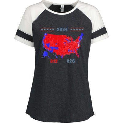 2024 Electoral Map Trump 312 Red 2024 Election Results Map Enza Ladies Jersey Colorblock Tee