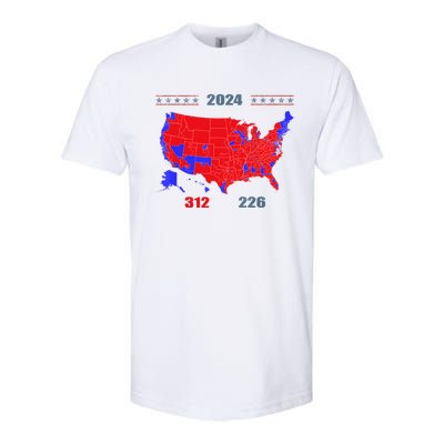 2024 Electoral Map Trump 312 Red 2024 Election Results Map Softstyle CVC T-Shirt