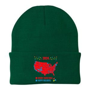 2024 Electoral Map Merry Christmas Trump Landslide Holiday Knit Cap Winter Beanie