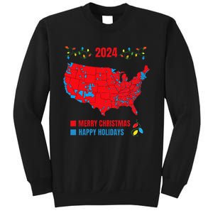 2024 Electoral Map Merry Christmas Trump Landslide Holiday Sweatshirt