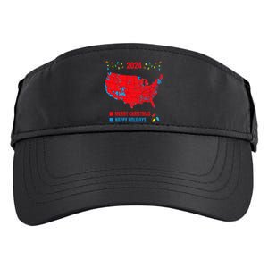 2024 Electoral Map Merry Christmas Trump Landslide Holiday Adult Drive Performance Visor