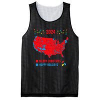 2024 Electoral Map Merry Christmas Trump Landslide Holiday Mesh Reversible Basketball Jersey Tank