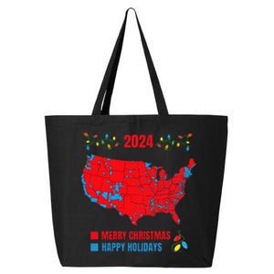 2024 Electoral Map Merry Christmas Trump Landslide Holiday 25L Jumbo Tote