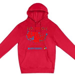 2024 Electoral Map Merry Christmas Trump Landslide Holiday Premium Pullover Hoodie