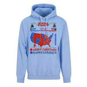 2024 Electoral Map Merry Christmas Trump Landslide Holiday Unisex Surf Hoodie