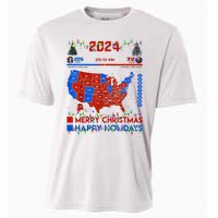 2024 Electoral Map Merry Christmas Trump Landslide Holiday Cooling Performance Crew T-Shirt