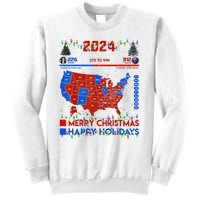 2024 Electoral Map Merry Christmas Trump Landslide Holiday Sweatshirt