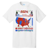 2024 Electoral Map Merry Christmas Trump Landslide Holiday Tall T-Shirt