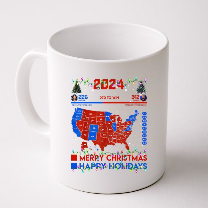 2024 Electoral Map Merry Christmas Trump Landslide Holiday Coffee Mug