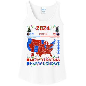 2024 Electoral Map Merry Christmas Trump Landslide Holiday Ladies Essential Tank