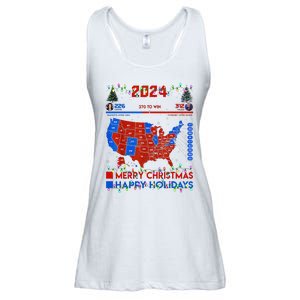 2024 Electoral Map Merry Christmas Trump Landslide Holiday Ladies Essential Flowy Tank