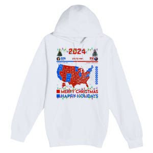 2024 Electoral Map Merry Christmas Trump Landslide Holiday Premium Pullover Hoodie