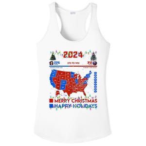 2024 Electoral Map Merry Christmas Trump Landslide Holiday Ladies PosiCharge Competitor Racerback Tank