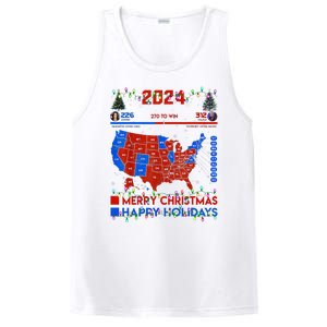 2024 Electoral Map Merry Christmas Trump Landslide Holiday PosiCharge Competitor Tank