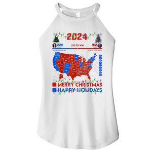 2024 Electoral Map Merry Christmas Trump Landslide Holiday Women's Perfect Tri Rocker Tank