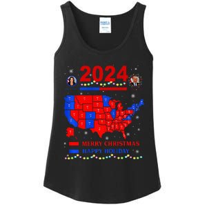 2024 Electoral Map Merry Christmas Trump Landslide Holiday Ladies Essential Tank