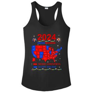 2024 Electoral Map Merry Christmas Trump Landslide Holiday Ladies PosiCharge Competitor Racerback Tank