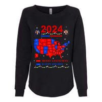 2024 Electoral Map Merry Christmas Trump Landslide Holiday Womens California Wash Sweatshirt