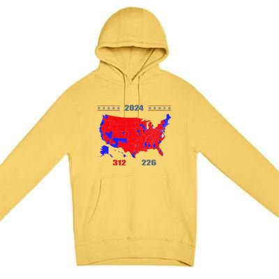 2024 Electoral Map Trump 312 Red 2024 Election Results Map Premium Pullover Hoodie