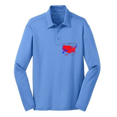 2024 Electoral Map Trump 312 Red 2024 Election Results Map Silk Touch Performance Long Sleeve Polo