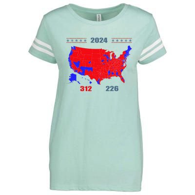 2024 Electoral Map Trump 312 Red 2024 Election Results Map Enza Ladies Jersey Football T-Shirt